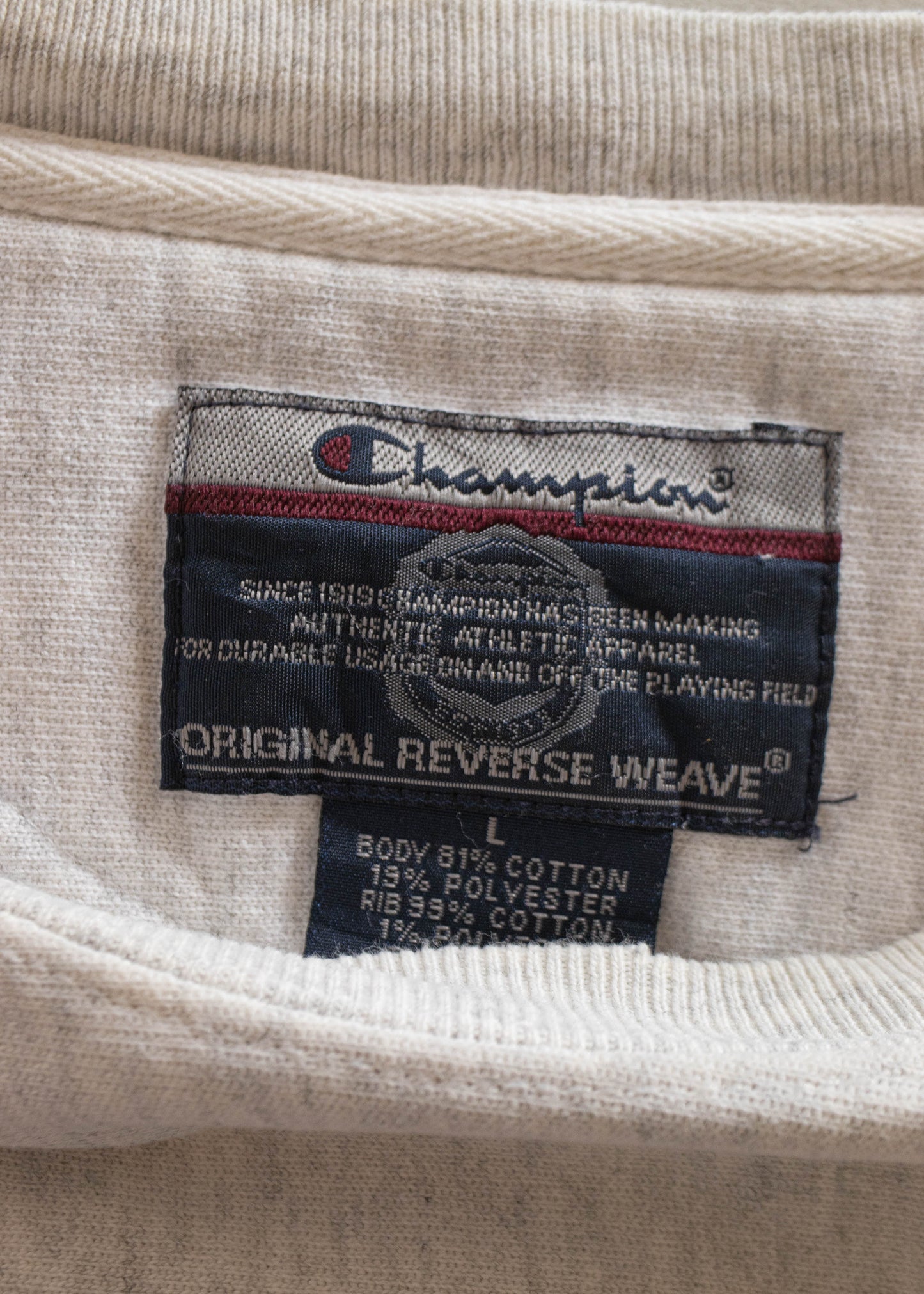 1990s Champion Keene State College Reverse Weave Sweatshirt Size L/XL