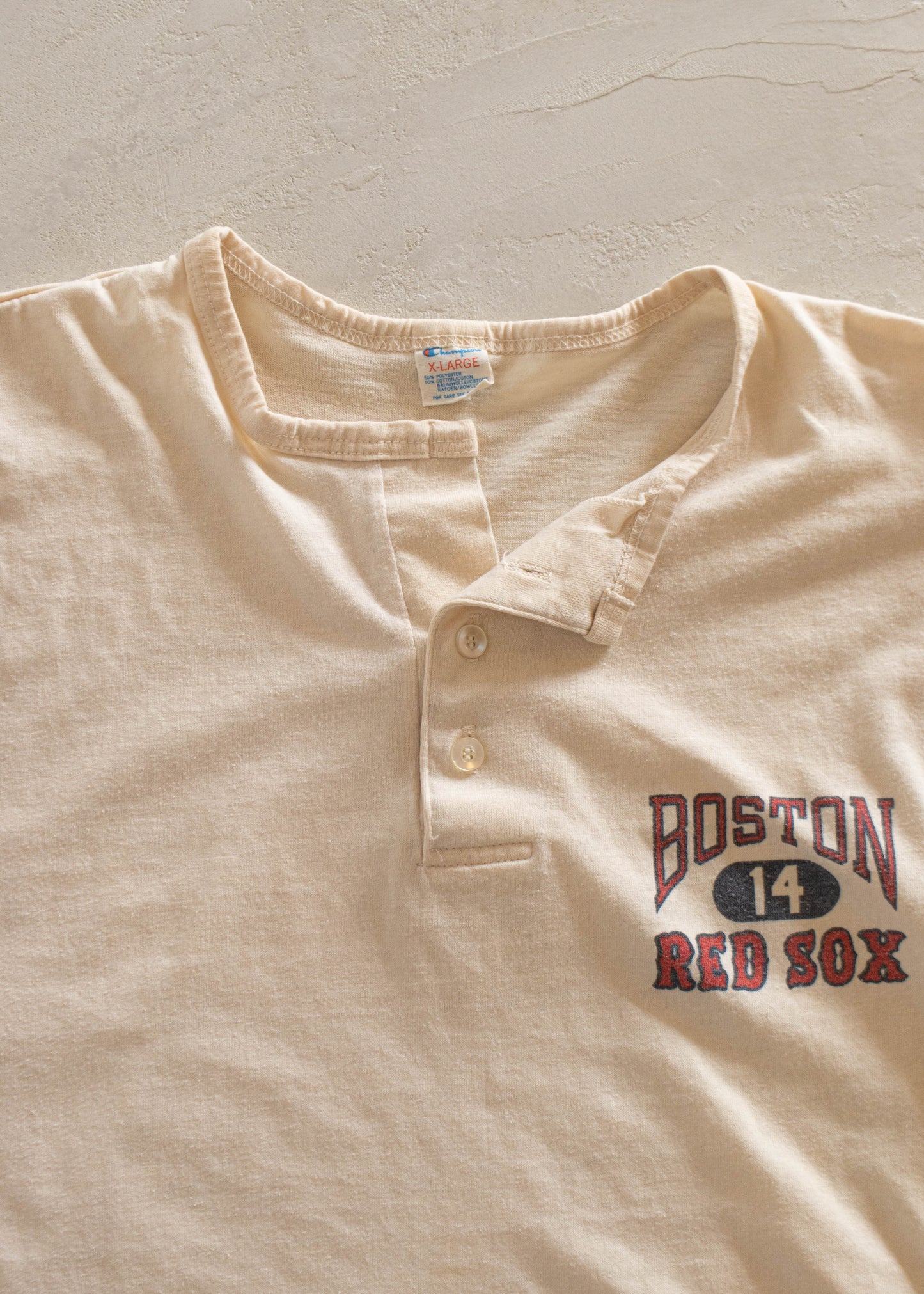 1980s Champion Boston Red Sox 3/4 Sleeve T-Shirt Size M/L