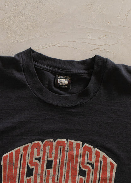 1980s Screen Stars Wisconsin Badgers Sport T-Shirt Size L/XL