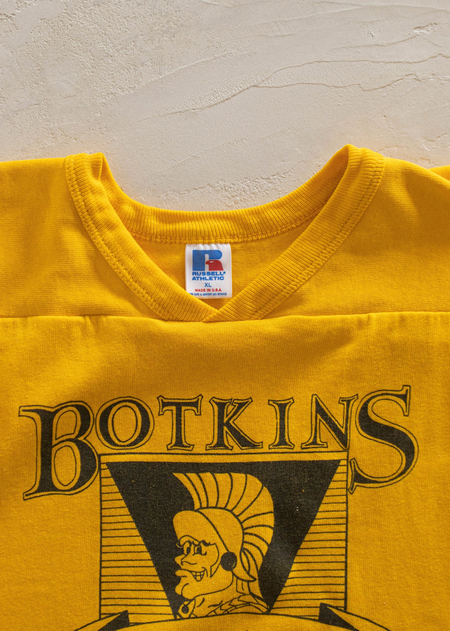 1980s Russel Athletic Botkins Trojans Long Sleeve Sport Jersey Size L/XL