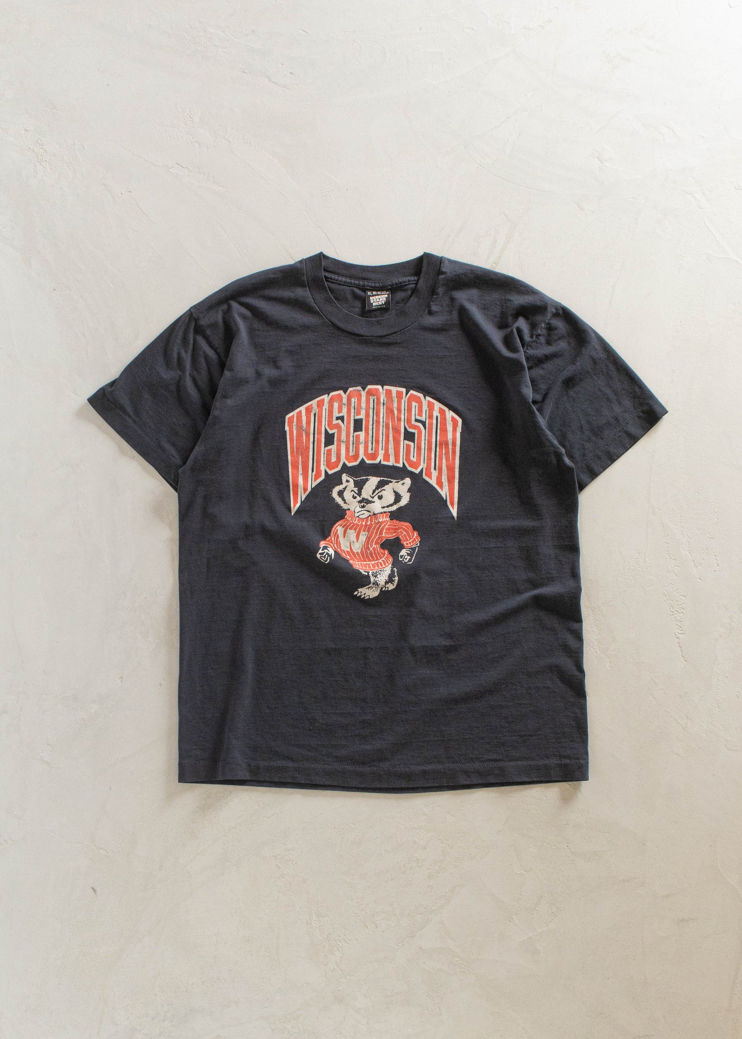 1980s Screen Stars Wisconsin Badgers Sport T-Shirt Size L/XL
