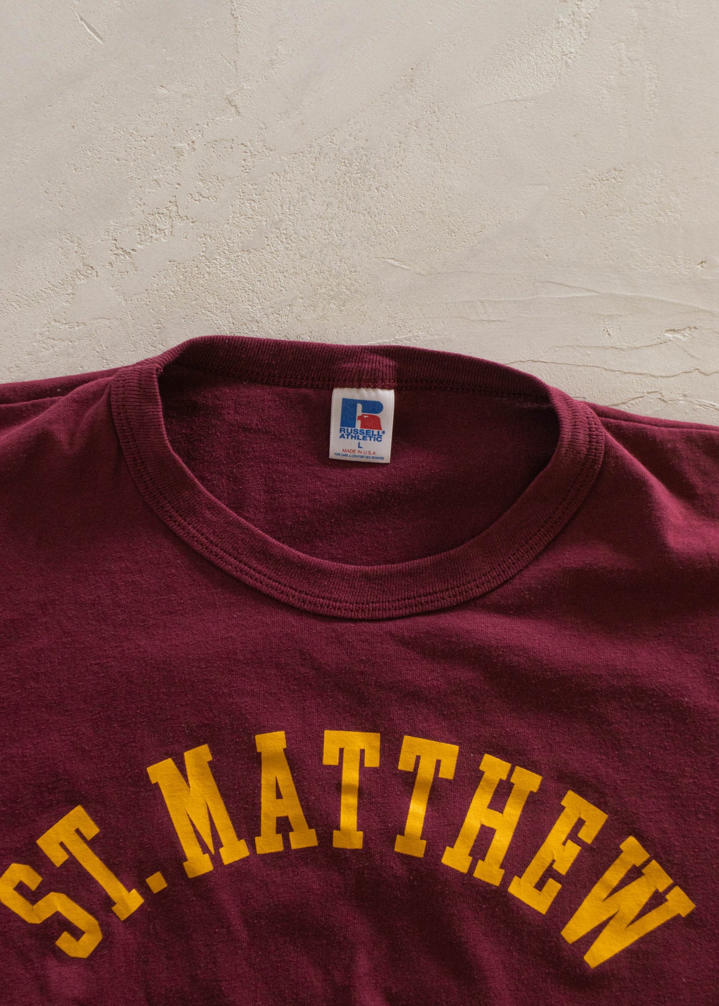 1980s Russel Athletic St-Matthew Souvenir T-Shirt Size M/L