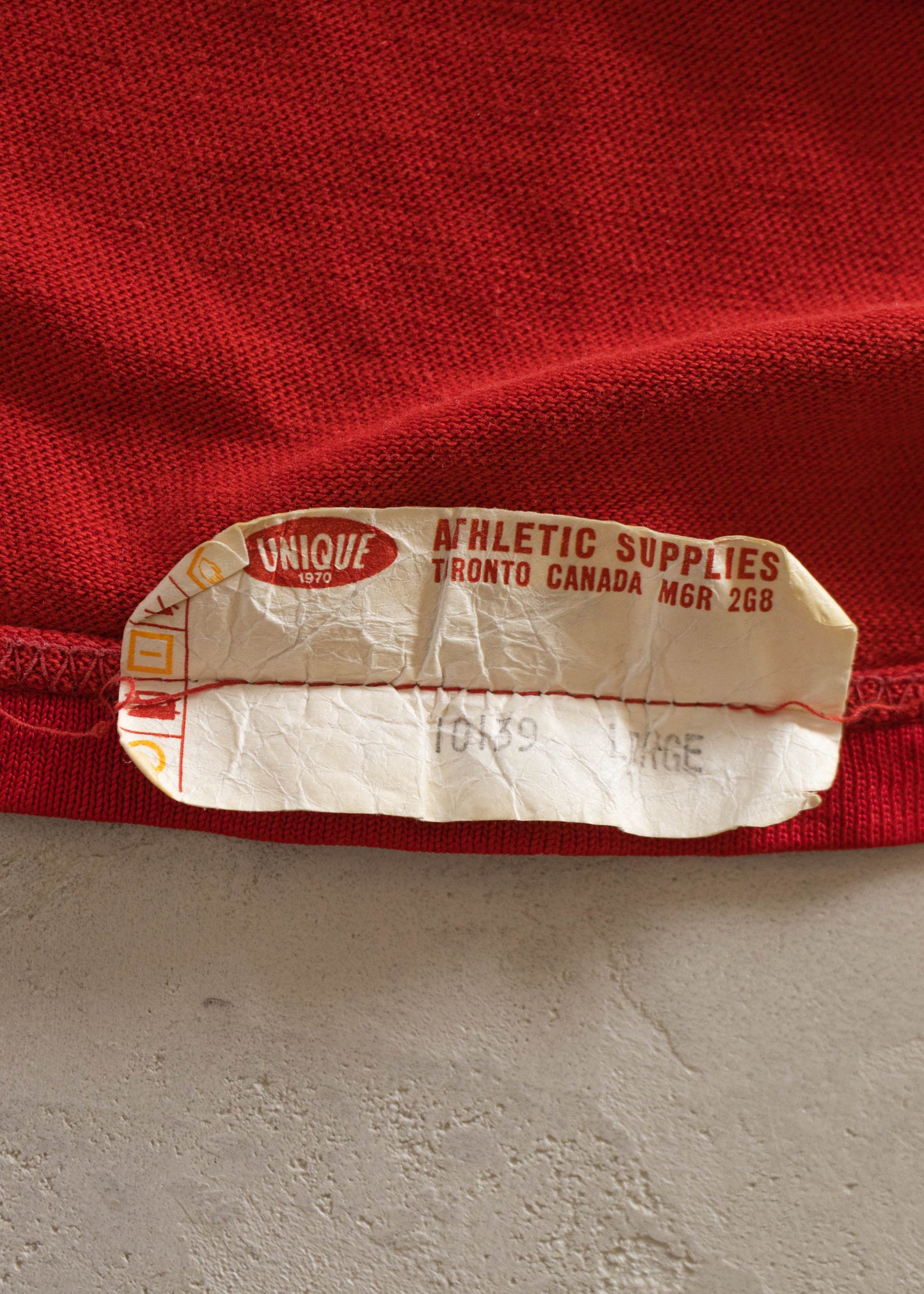 1980s Unique Athletic Supplies Long Sleeve Sport Jersey Size M/L