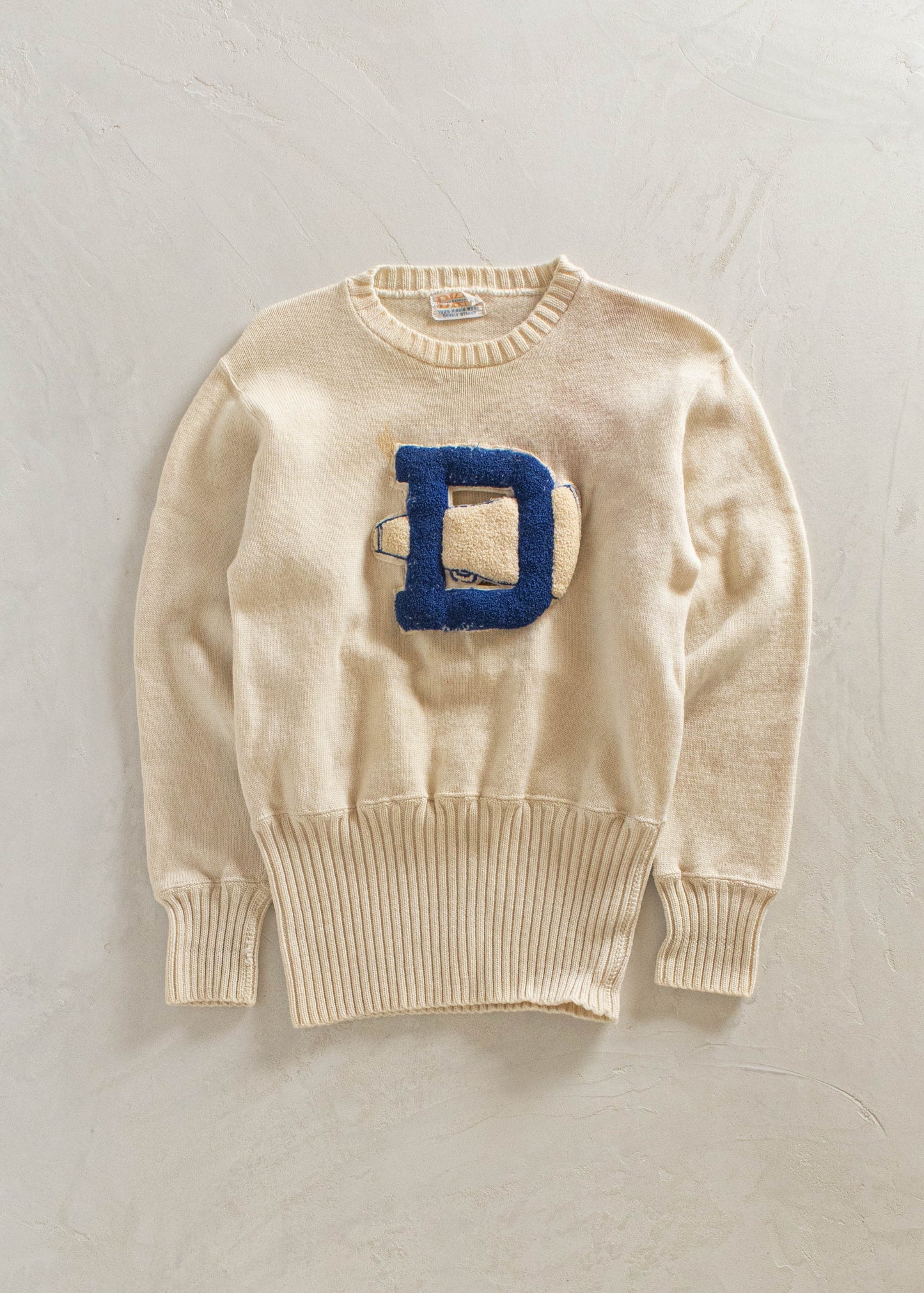 1950s Detroit Knitting Mills Varsity Letterman Sweater Size 2XS/XS