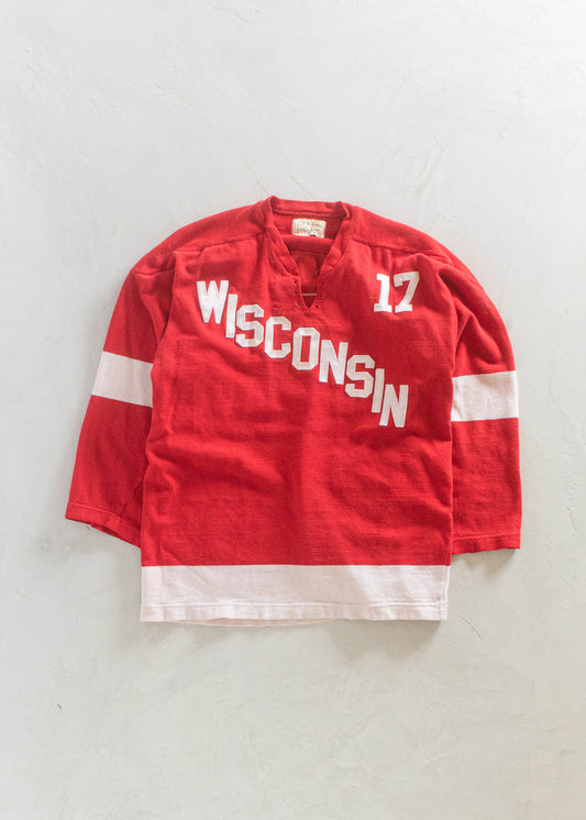 1970s Wisconsin Long Sleeve Sport Jersey Size M/L