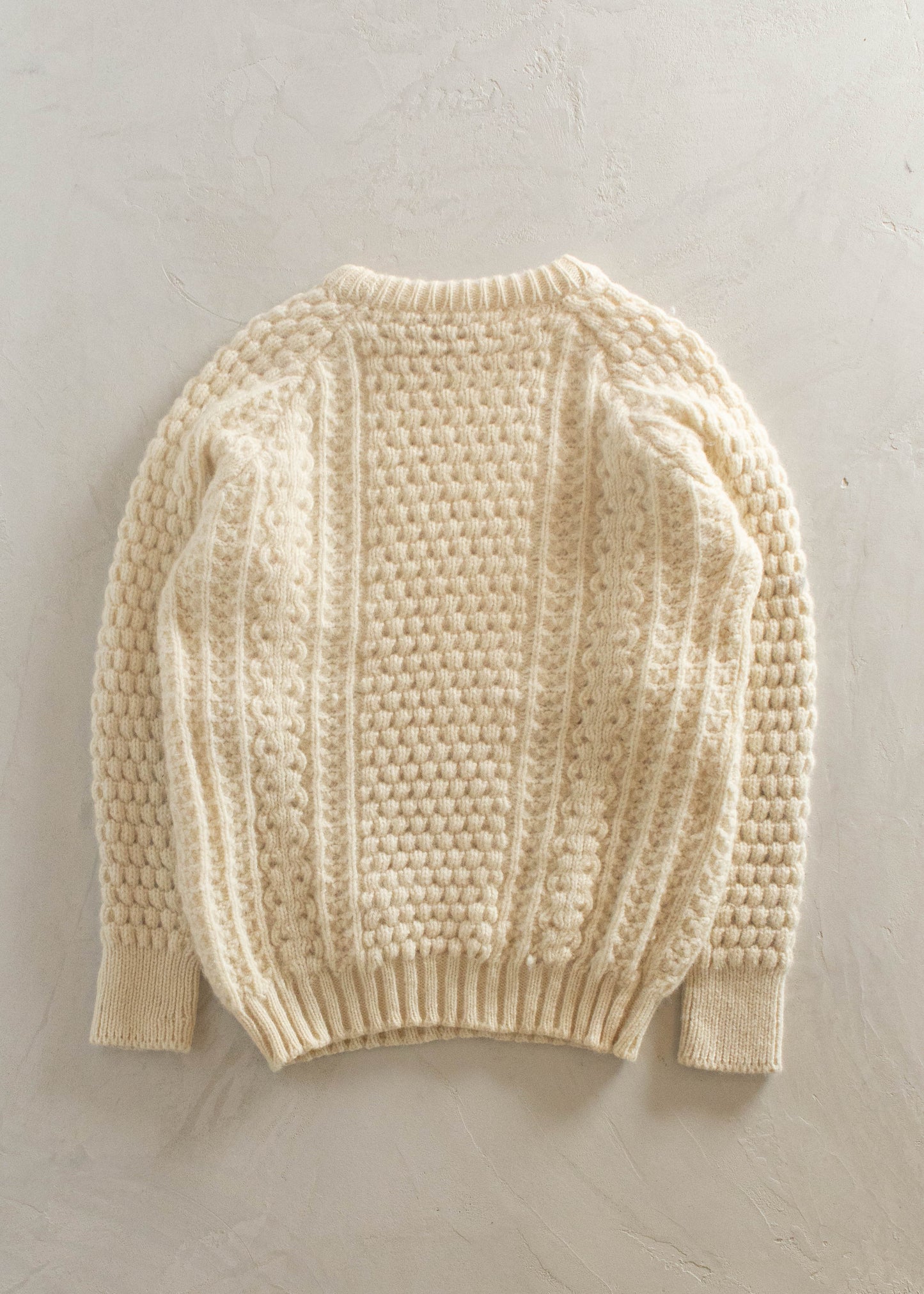 1980s Glen Columb Kille Cable Knit Wool Fisherman Sweater Size M/L