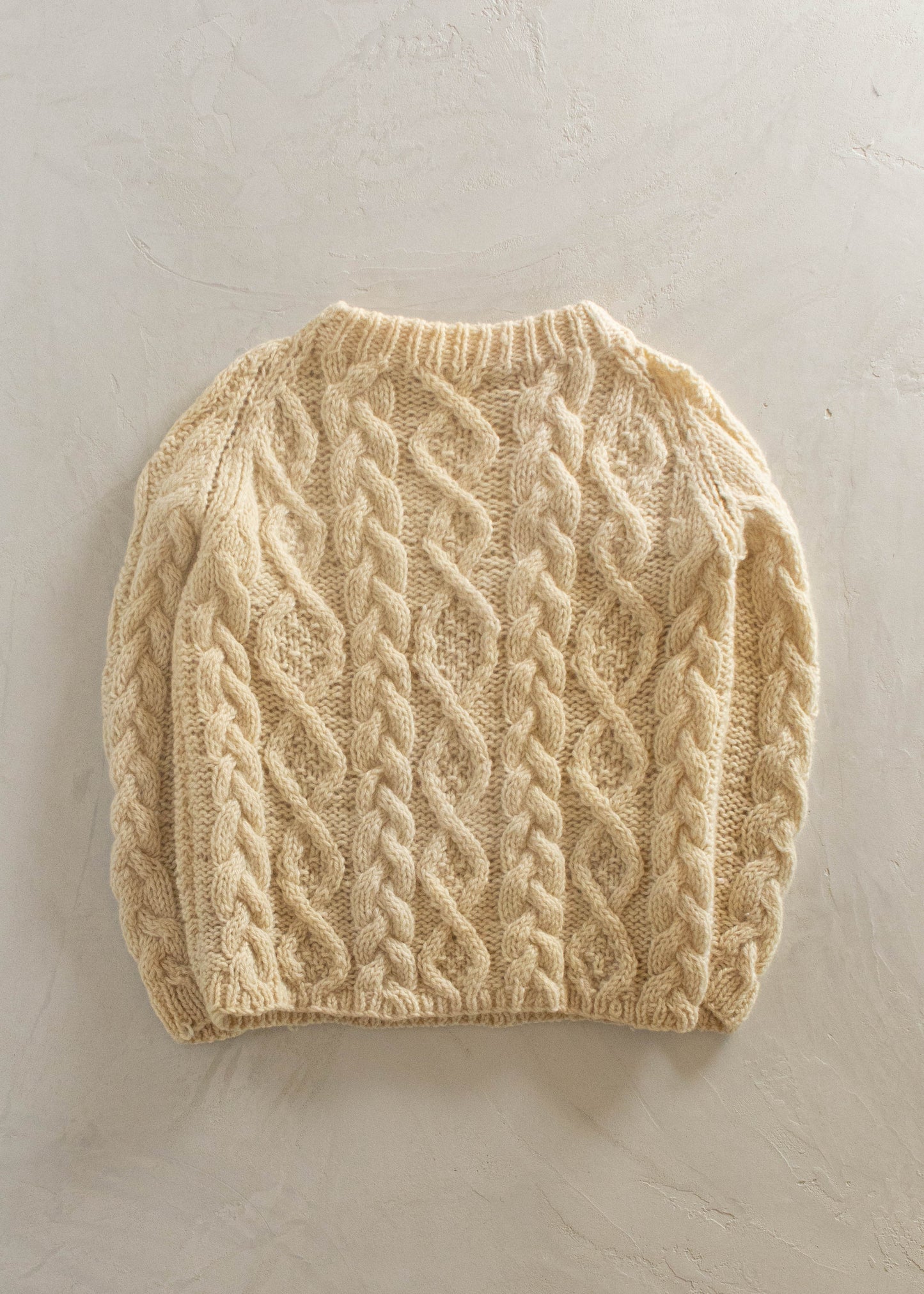 1980s Abraham & Strauss Cable Knit Wool Fisherman Sweater Size M/L