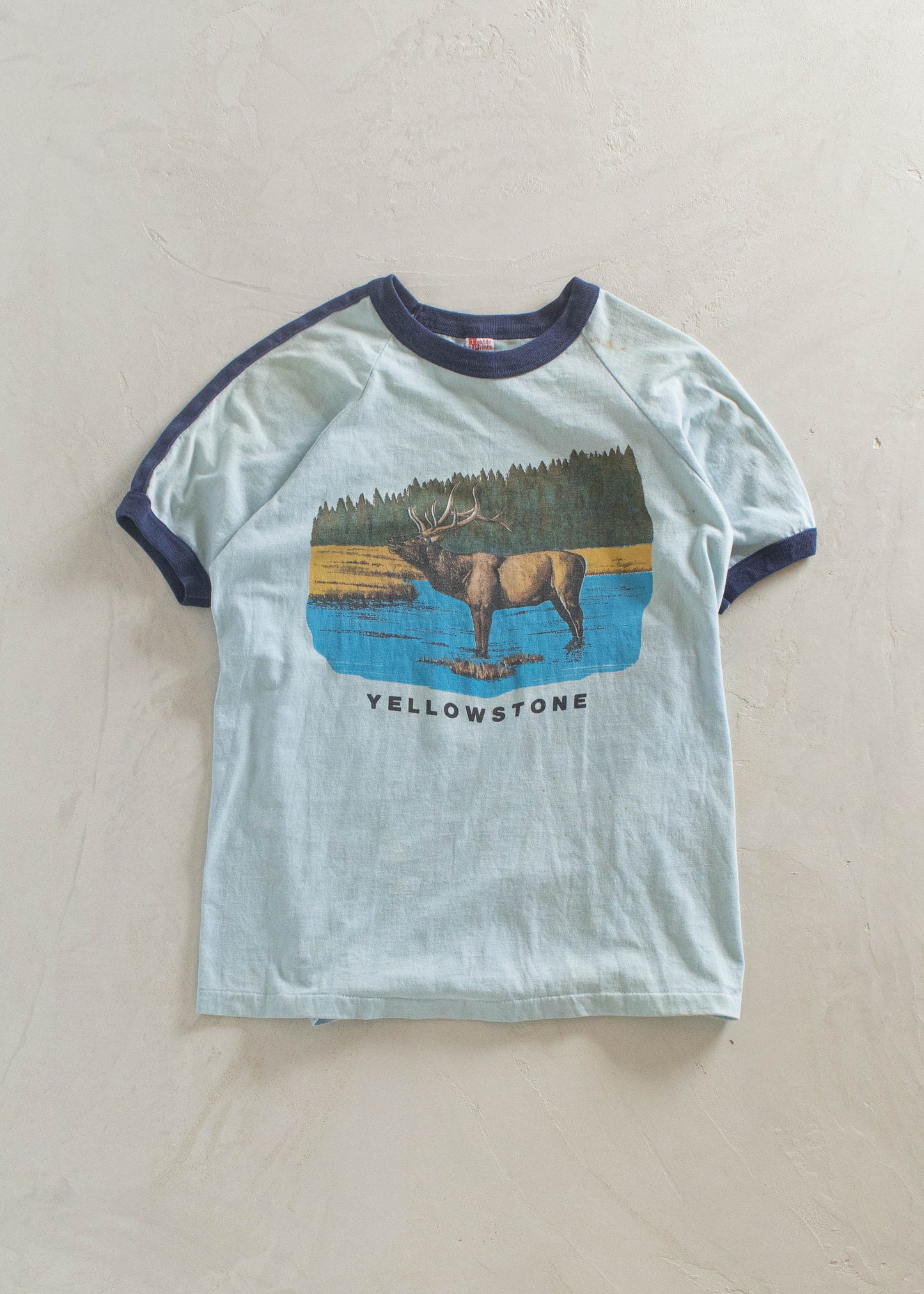 1970s Textile Prints Yellowstone Souvenir T-Shirt Size S/M