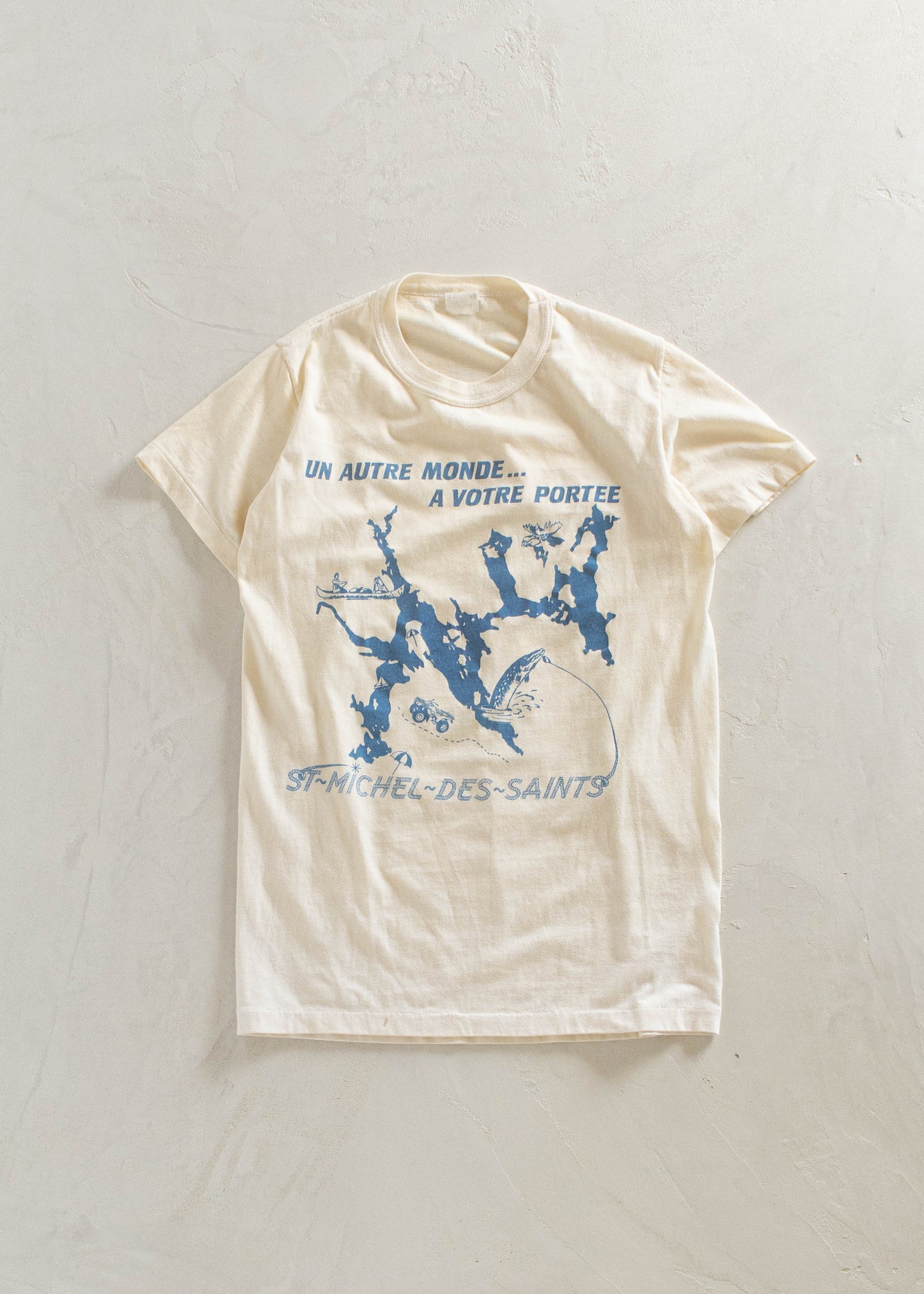 1980s St-Michel-Des-Saints Souvenir T-Shirt Size S/M