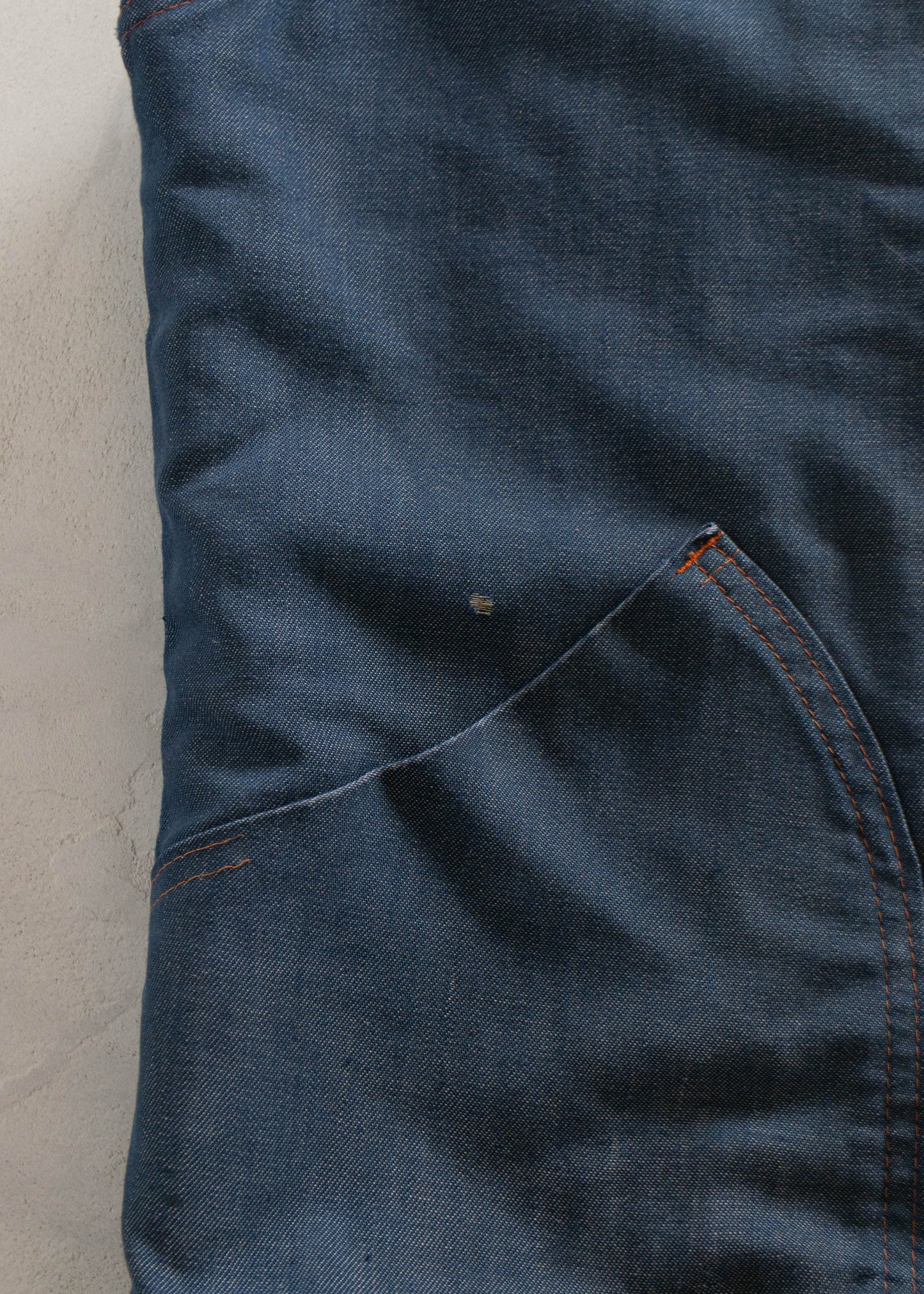 1970s Sherpa Lined Denim Vest Size L/XL