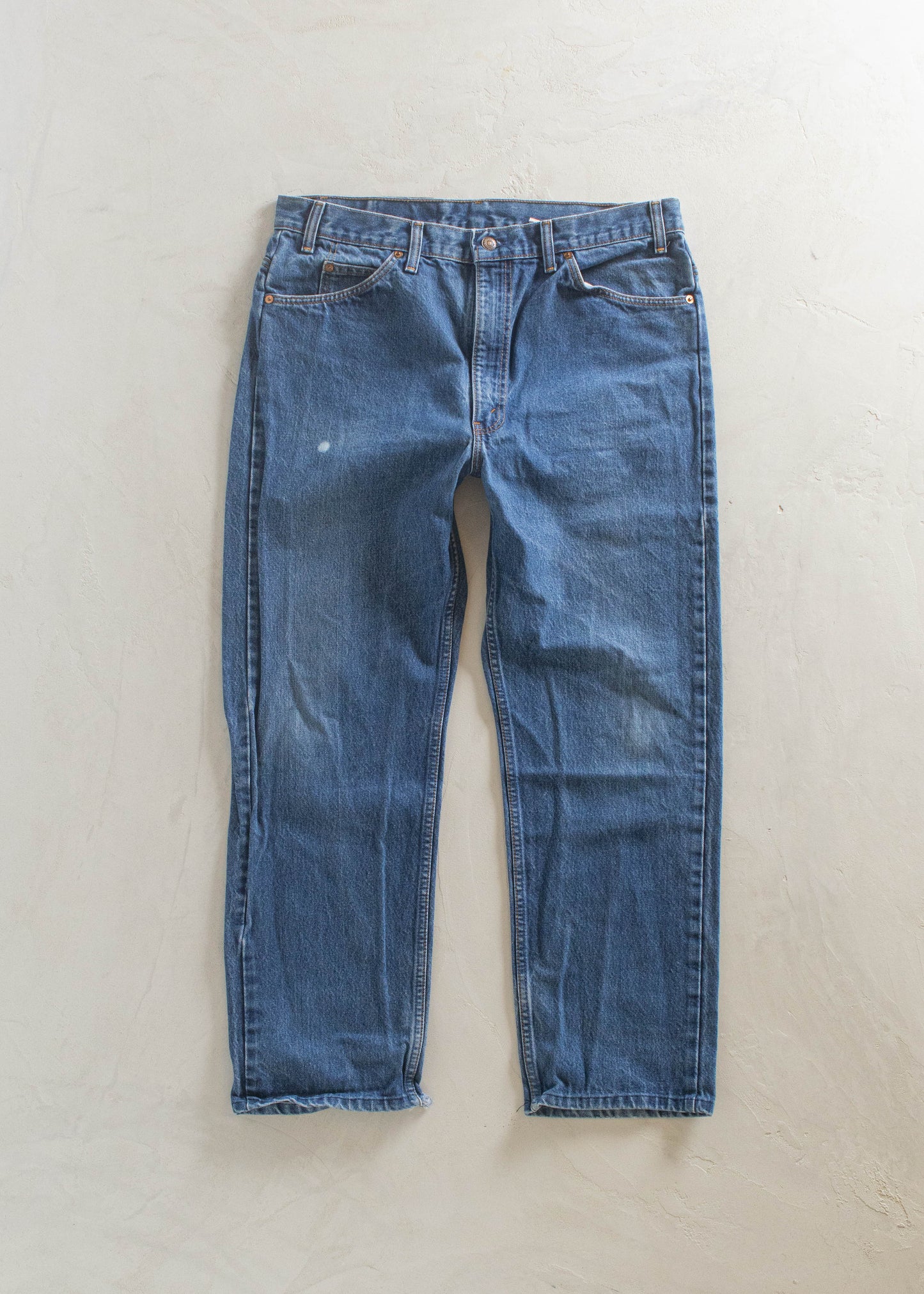 1980s Levi's 505 Orange Tab Midwash Jeans Size Women's 33 Men's 36