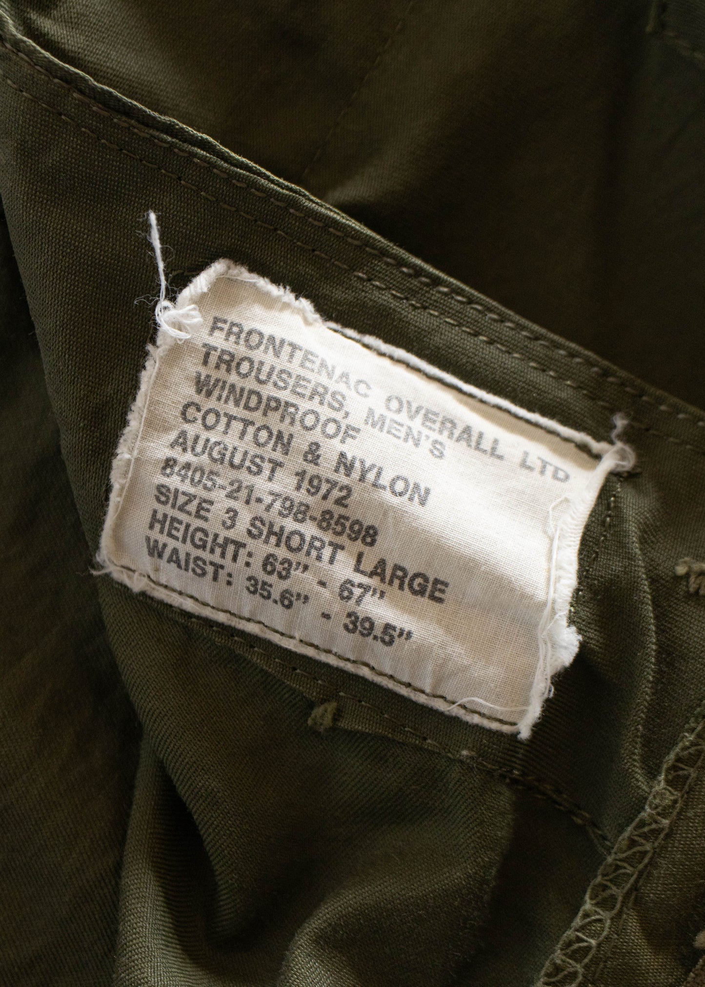 1970s Military Wind Cargo Pants Size L/XL
