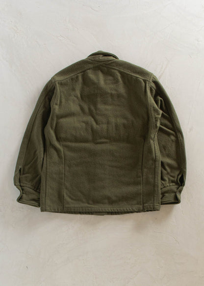 1980s Military Wool Button Up Shirt Size S/M