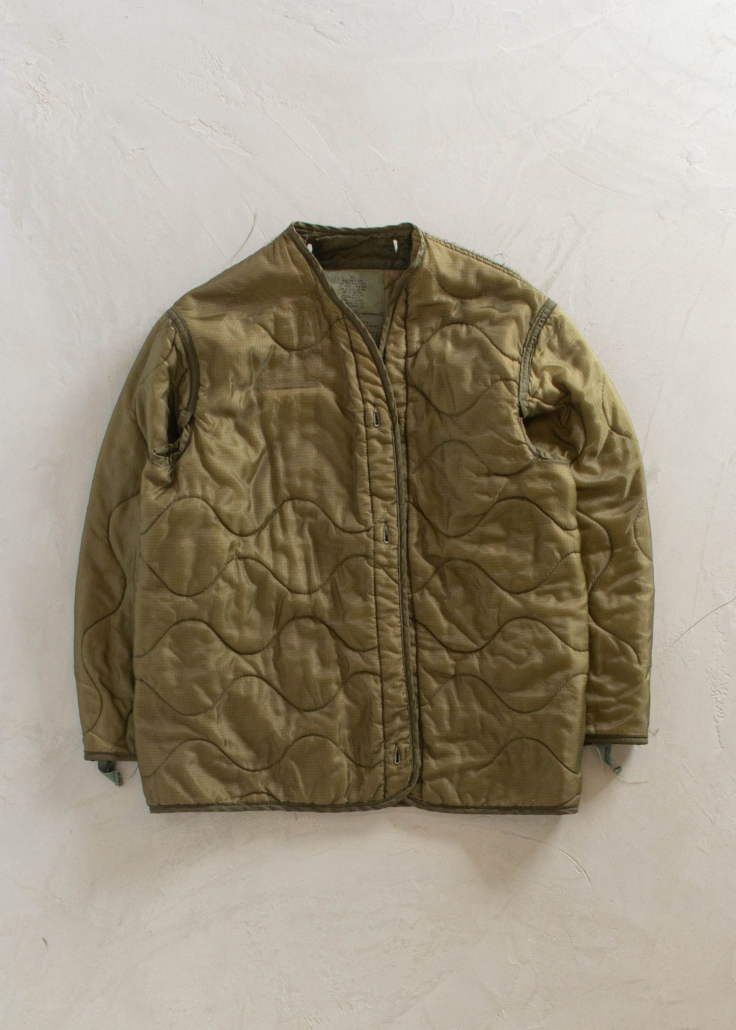 1980s Military M-65 Quilted Liner Jacket Size S/M