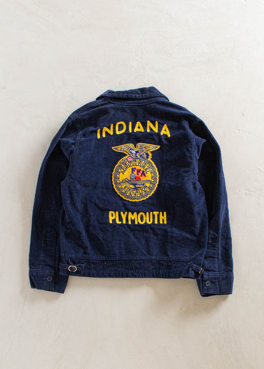 1990s Indiana Plymouth FFA Corduroy Jacket Size XS/S
