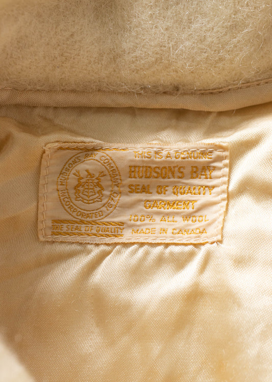 Vintage 1960s Hudson's Bay Wool Blanket Coat Size 2XS/XS
