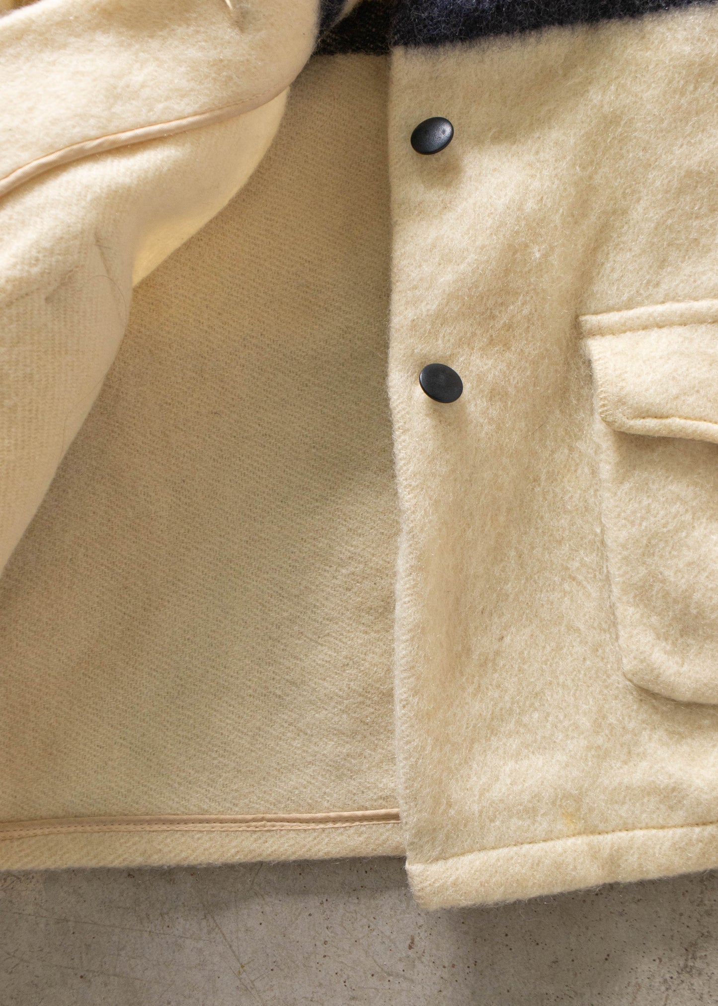 Vintage 1960s Hudson's Bay Wool Blanket Coat Size 2XS/XS
