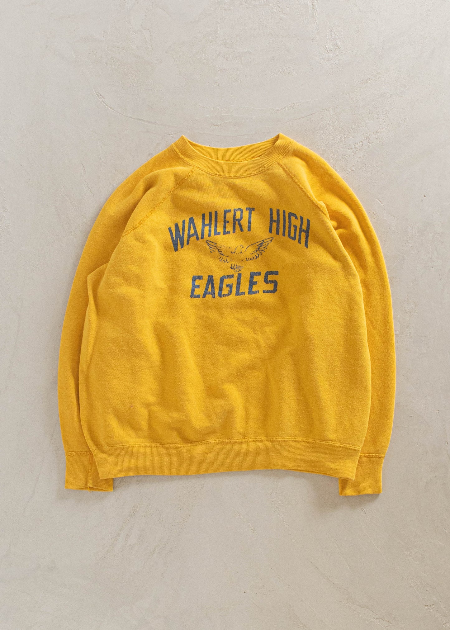 1960s Wahlert High Eagles Raglan Sweatshirt Size M/L